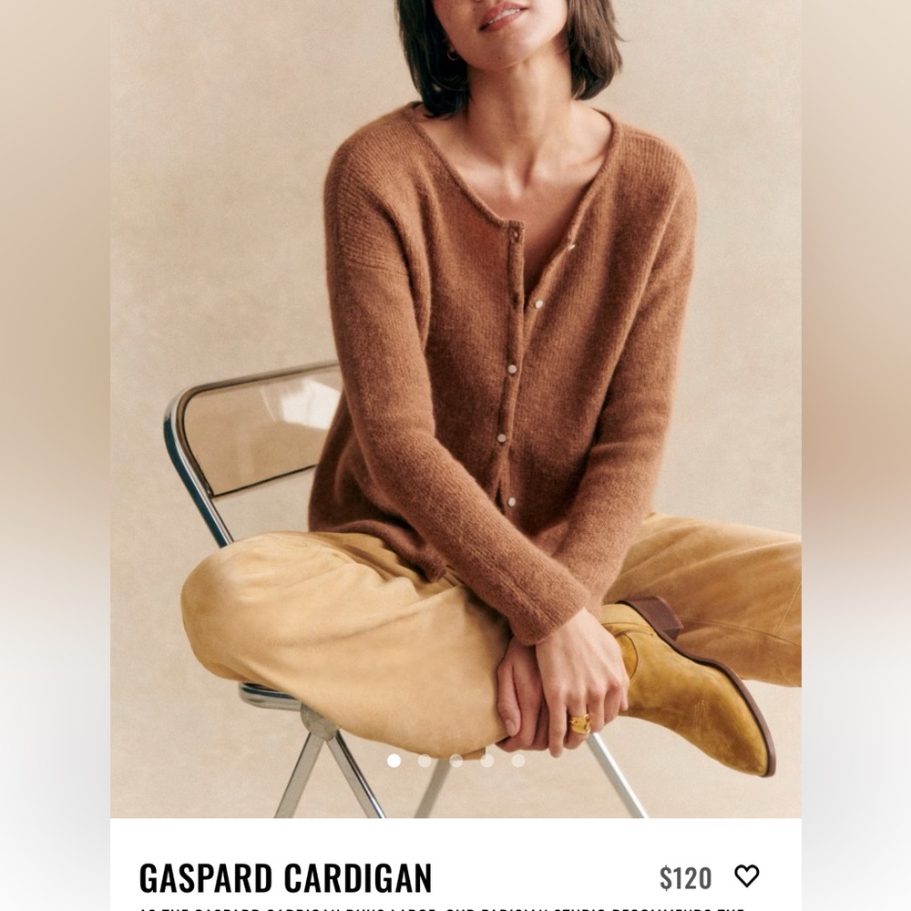 Sézane Gaspard cardigan in camel. Size xxl or 14